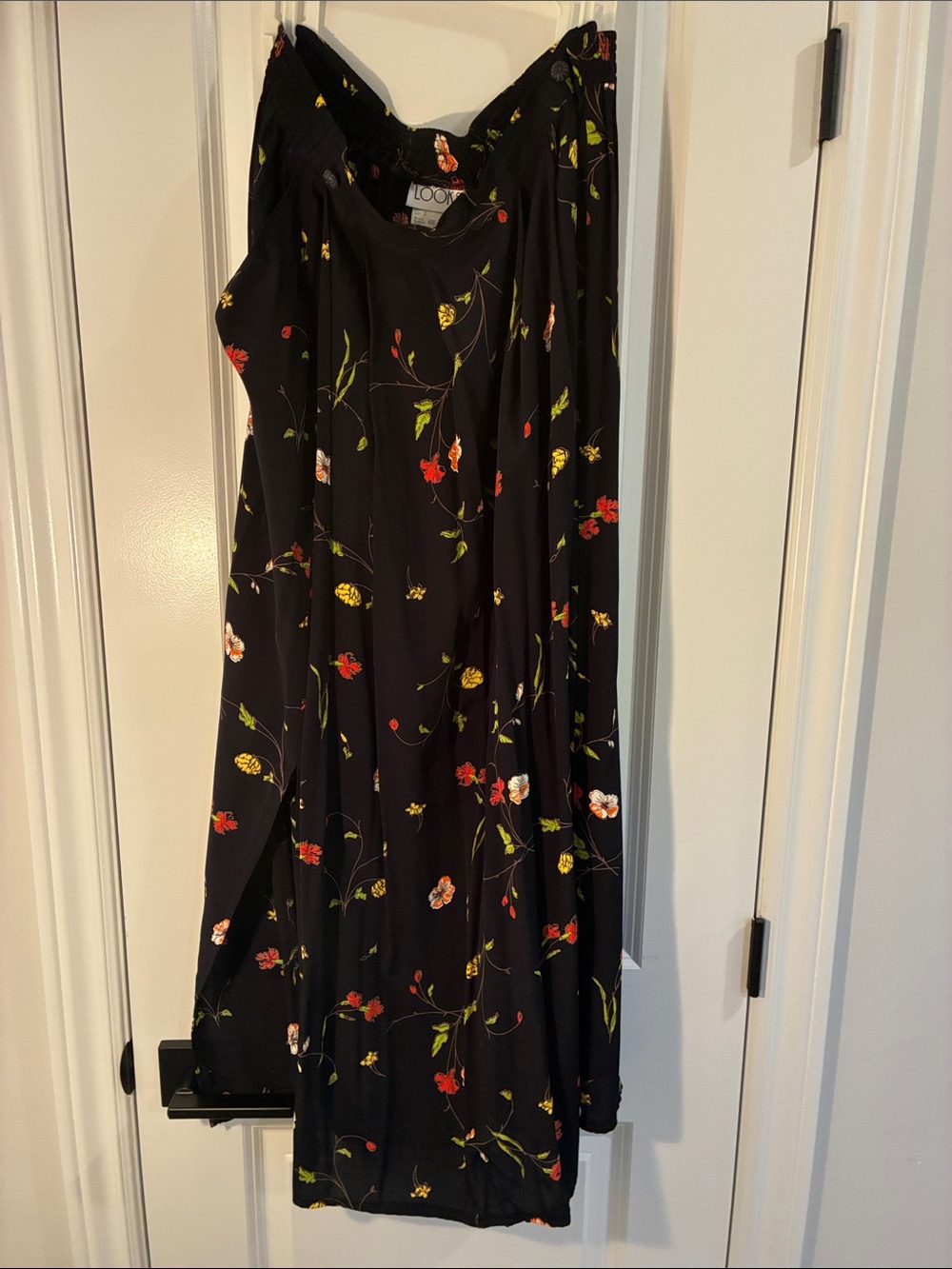 Vintage 90s LOOKS Floral Maxi Skirt | Made in Canada